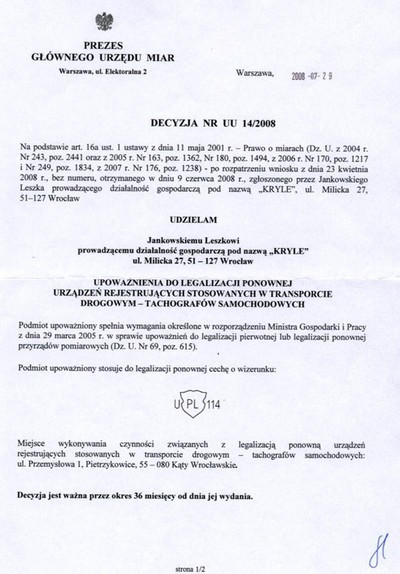 Upoważnienie do Legalizacji